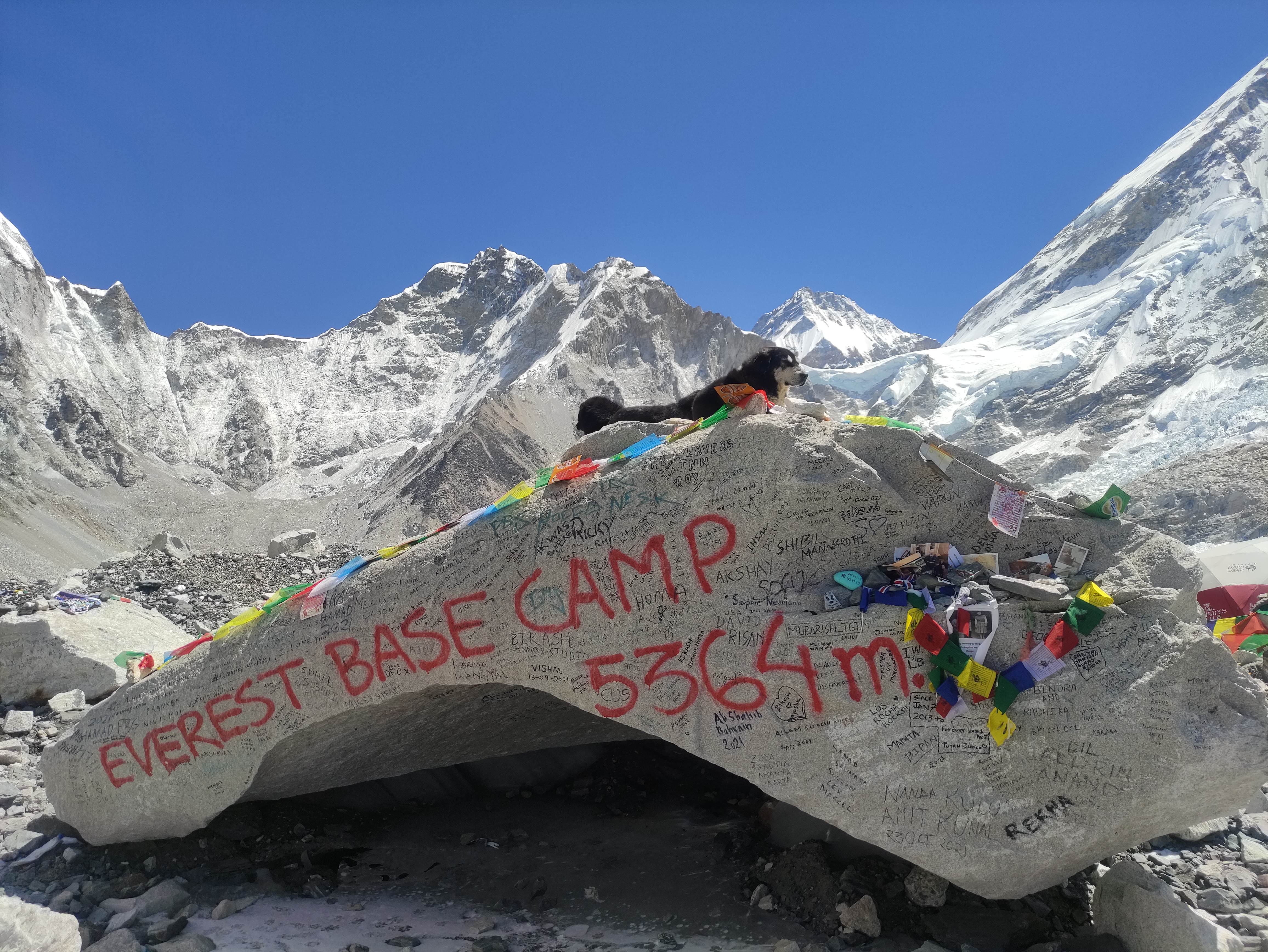 Everest Base Camp 5364 m — where most trekkers develop at least some AMS symptoms